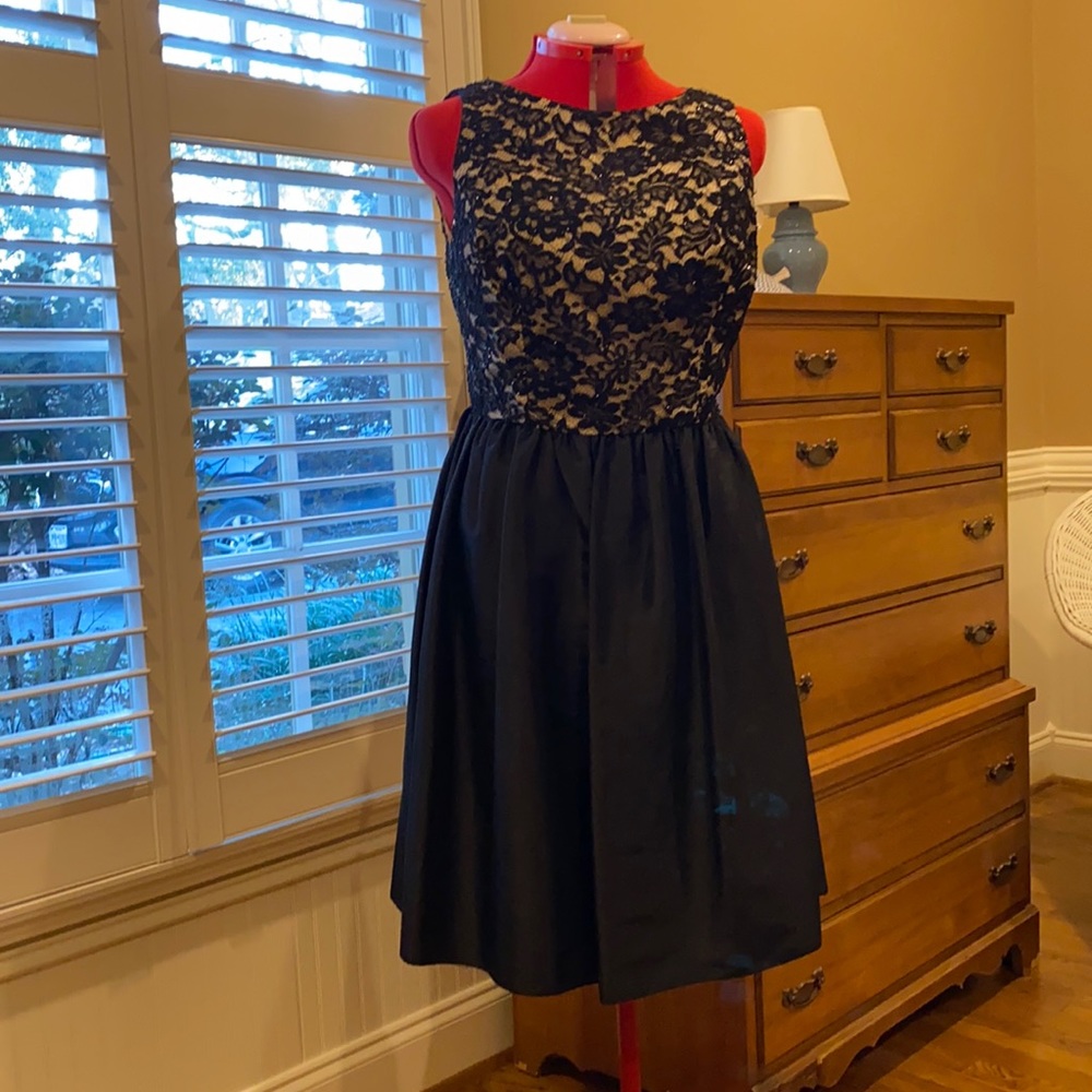 Beautiful beaded taffeta cocktail dress